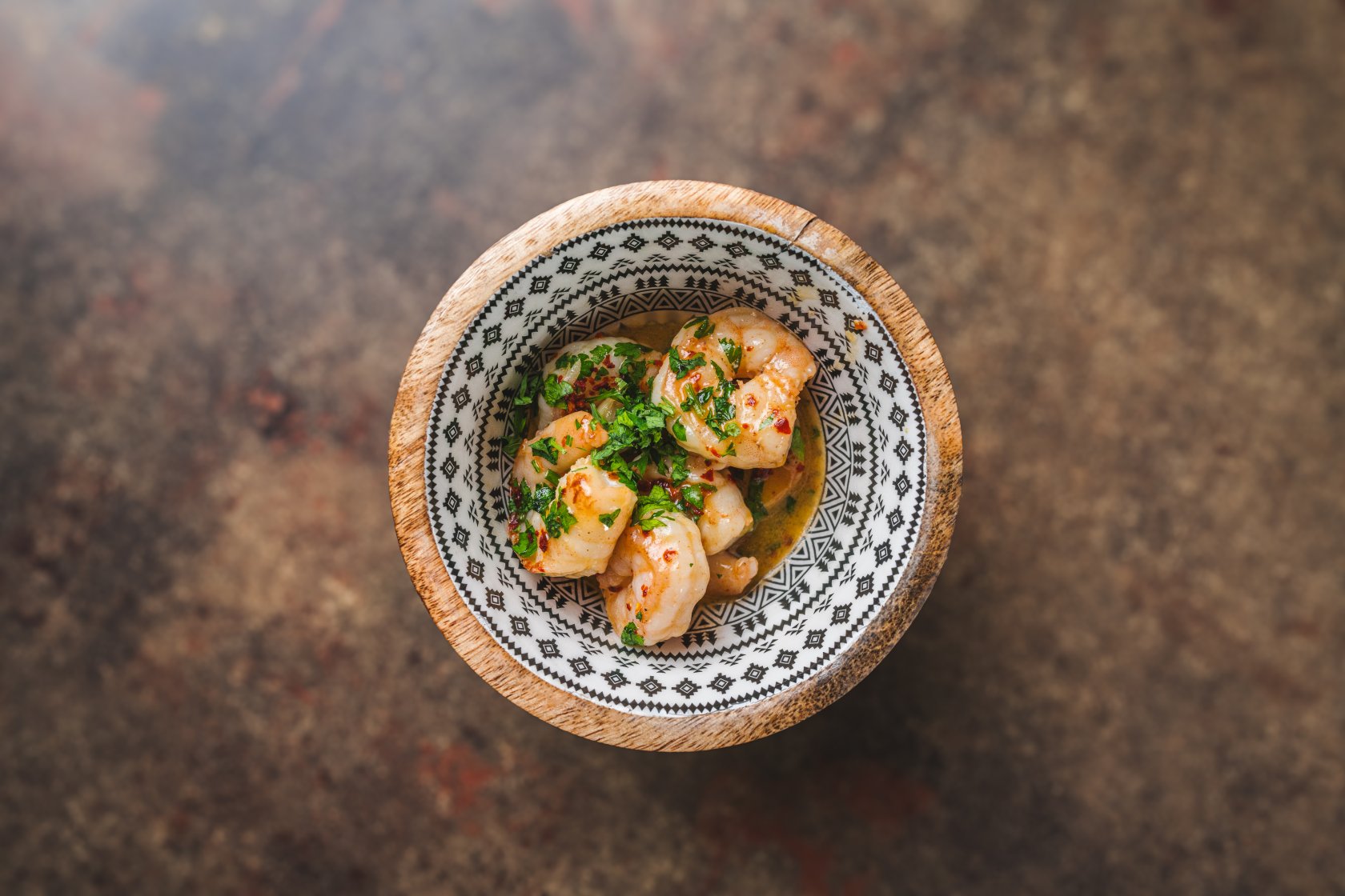 Shrimp garlic with wine sauce ( 100 g )