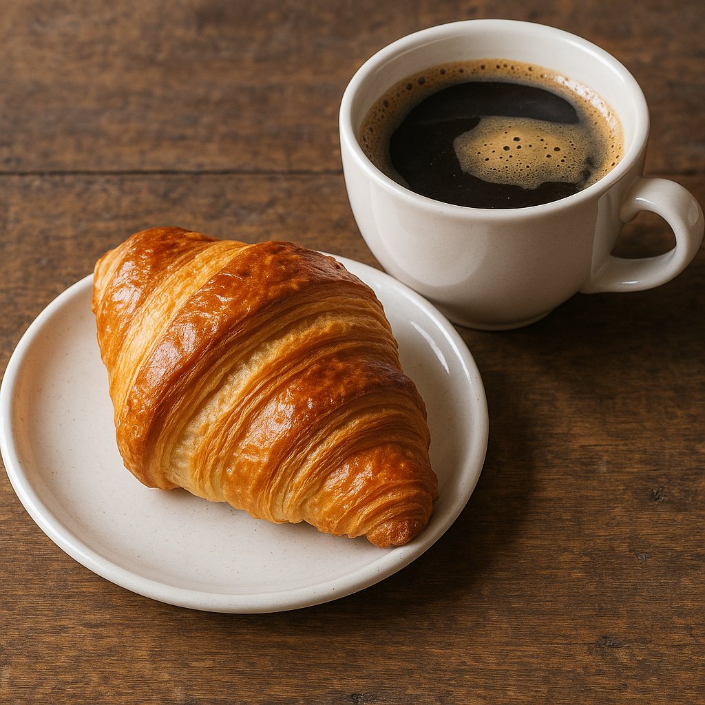 COMBO - Croissant cu unt + Cafea la alegere