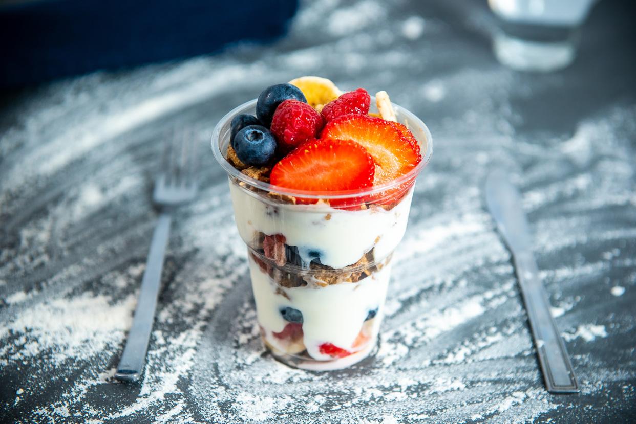 Fruit yogurt breakfast