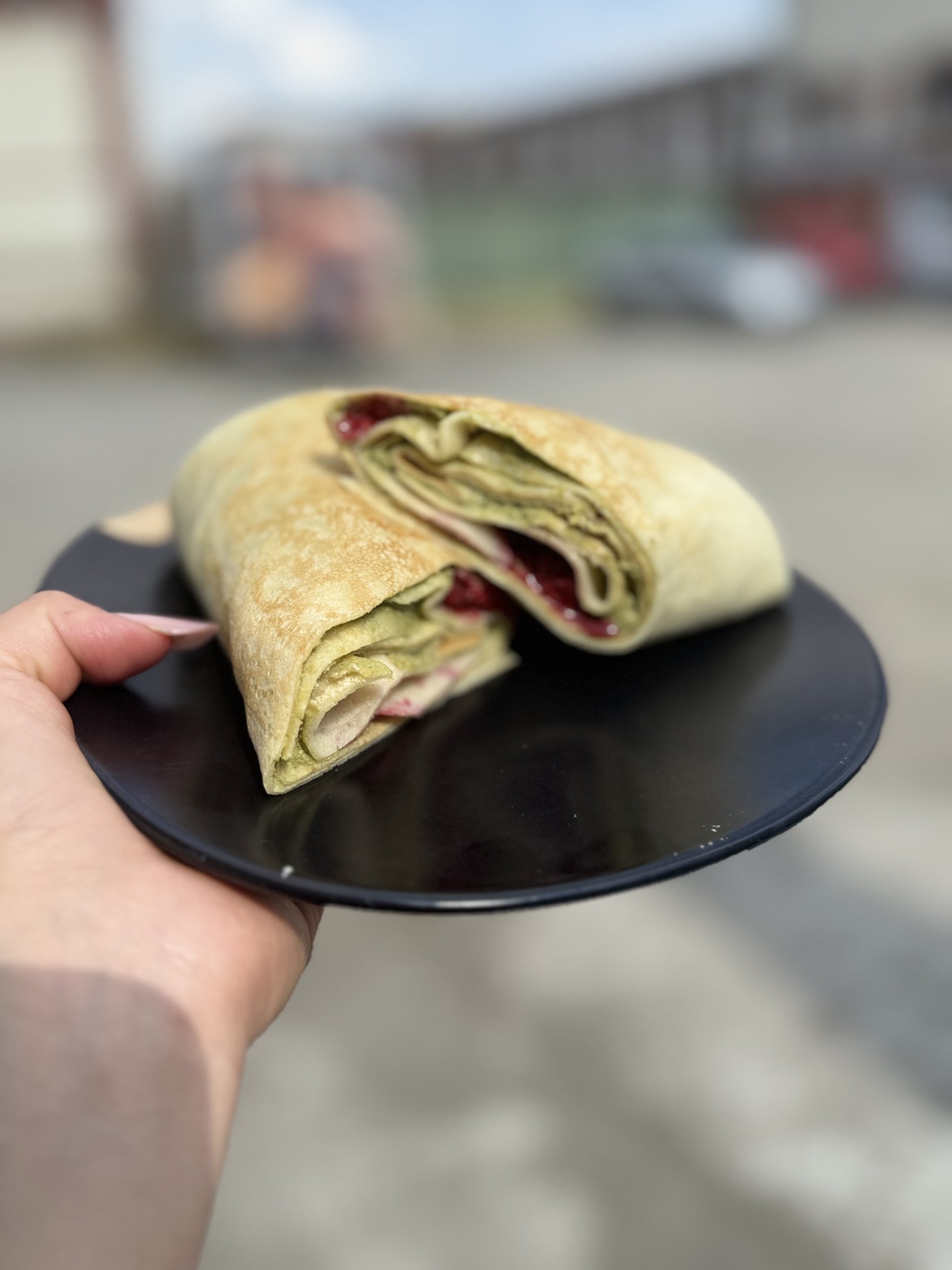 Macha &Berries pancake