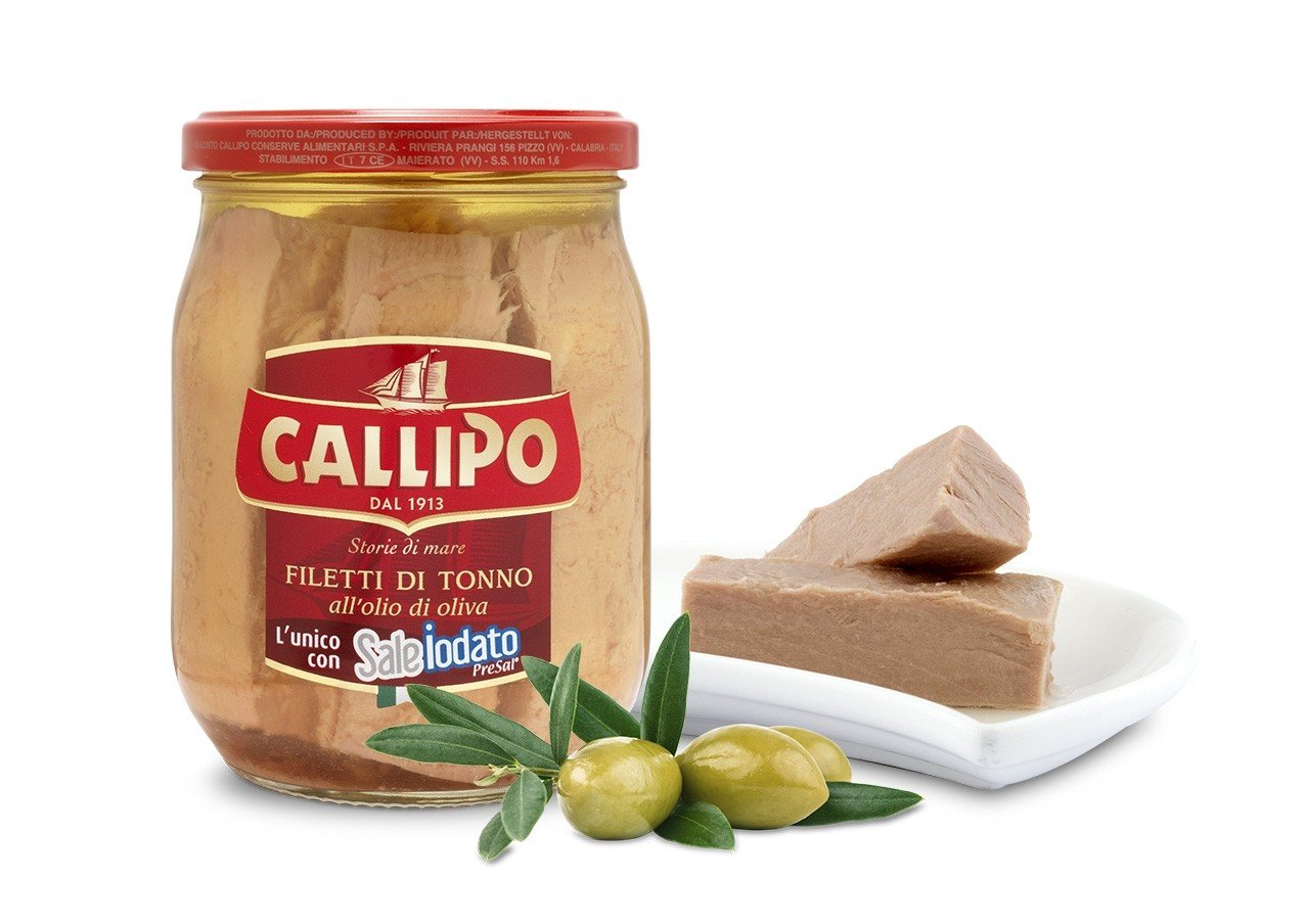 File de ton in ulei extravirgin de masline Callipo 550gr